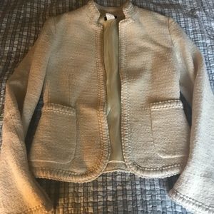 J.Crew cream tweed jacket size 0